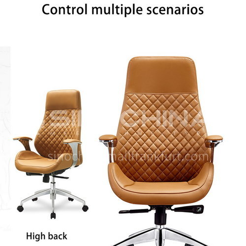 CX-AM1603A B C High-end fashion leather cushion, metal office chair with wheel tripod